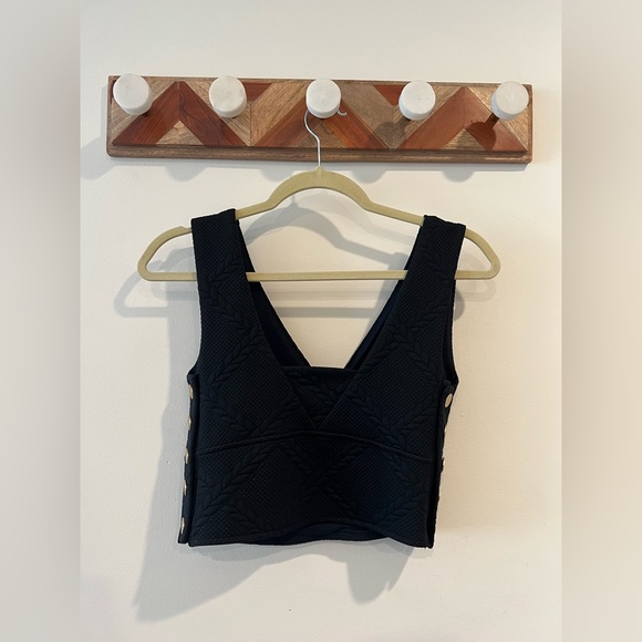 Anthropologie Maeve Button-Side Top XS- black - Picture 5 of 8